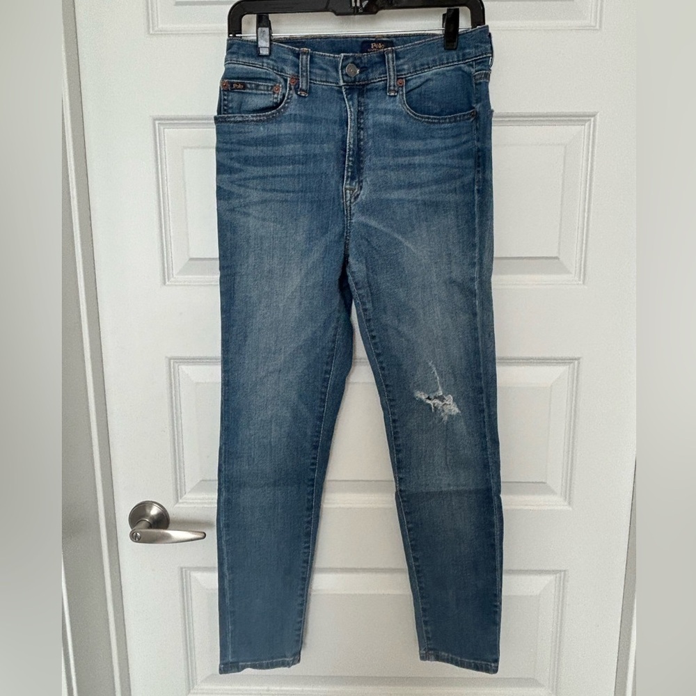 Ralph Lauren Tompkins Skinny High Rise Ankle Jeans